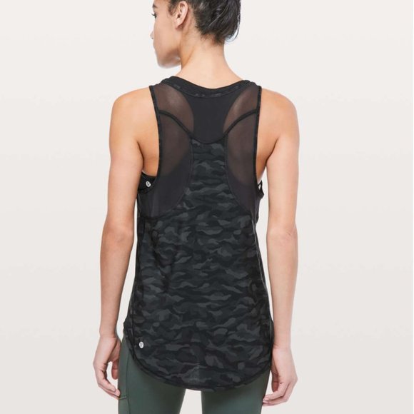 Lululemon Sculpt Tank II Sequoia Camo Print Deep Coal Black/Black 4 - Picture 3 of 13